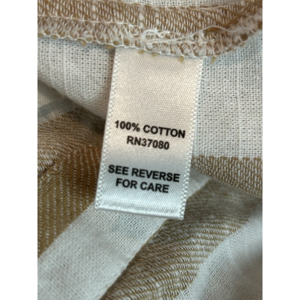 Cato Long Sleeve Shirt Dress Womens 26/28 White Beige Plus Size - Picture 9 of 10